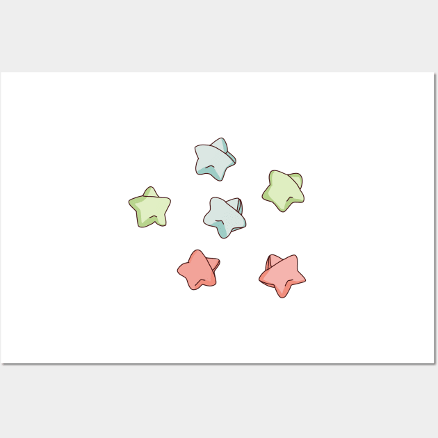 lucky paper stars Wall Art by goblinbabe